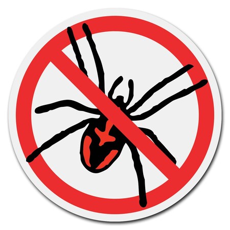 Signmission No Spider Circle Vinyl Laminated Decal D-12-CIR-No Spider
